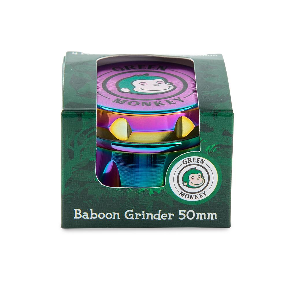 Green Monkey Rainbow Finish Rolling Tray Kit, Grinder, 420