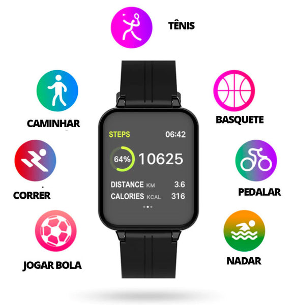 Smart Watch B57 Relógio Inteligente App Hero Band - Rosa