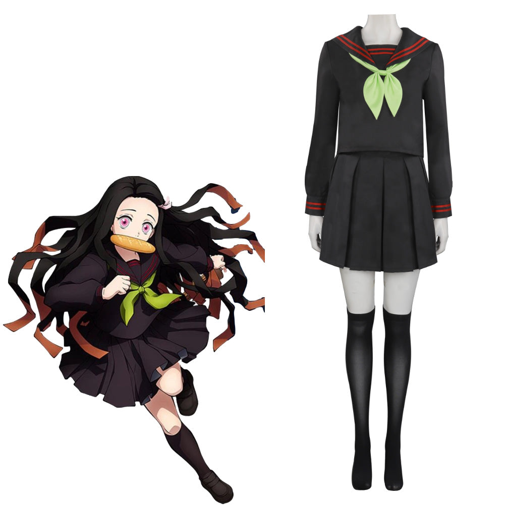 Demon Slayerkimetsu No Yaiba Hinokami Kepputan Nezuko Kamado Uniforme Newcosskyfr