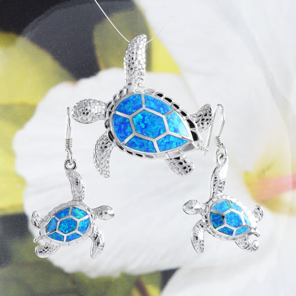 Blue Fire Opal Turquoise Pendant Silver With Three Fish Hooks Sea World  Jewelry Gift From Lucmbahamoute, $8.16