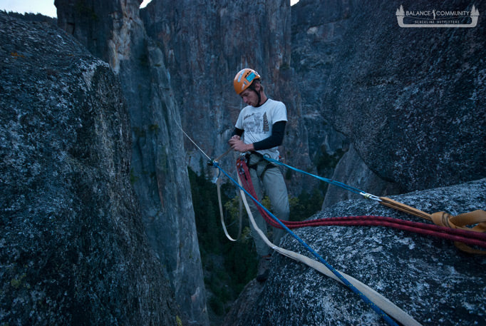 Adding tension to the Cathedral Spires Highline - Photo by Jordan Tybon