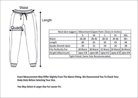 AestheticNation lowers size chart