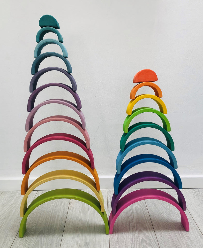 Rainbow stackers stacked 