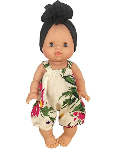 Minikane caucasian doll dressed in tropical romper