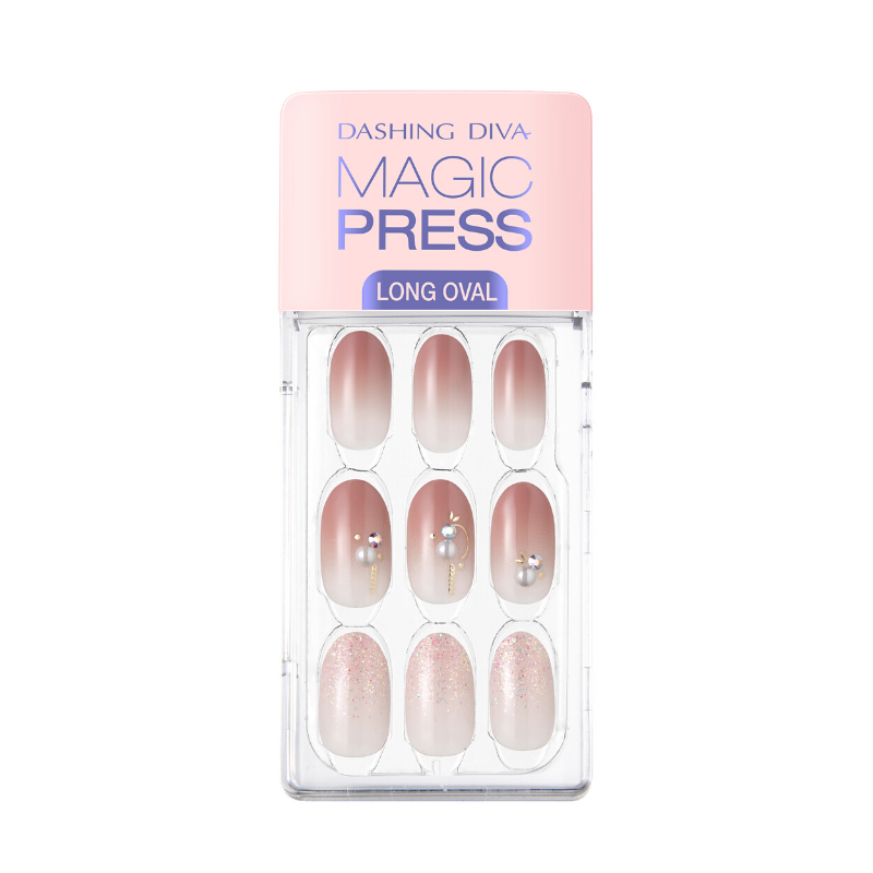 DASHING DIVA Magic Press Oval Long Mani Demure Rose MDR711OL – WOOH