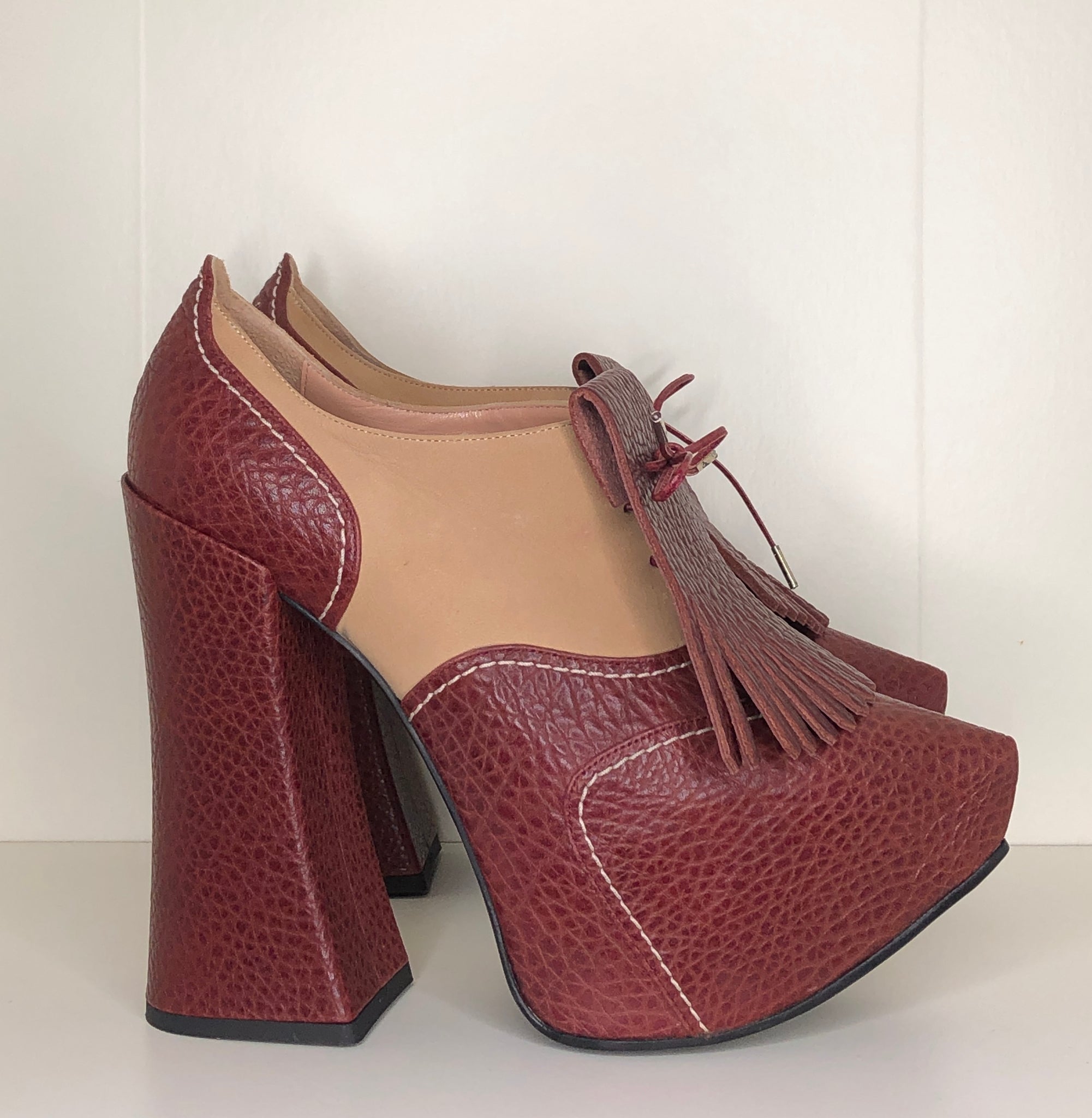 burgundy vivienne westwood shoes