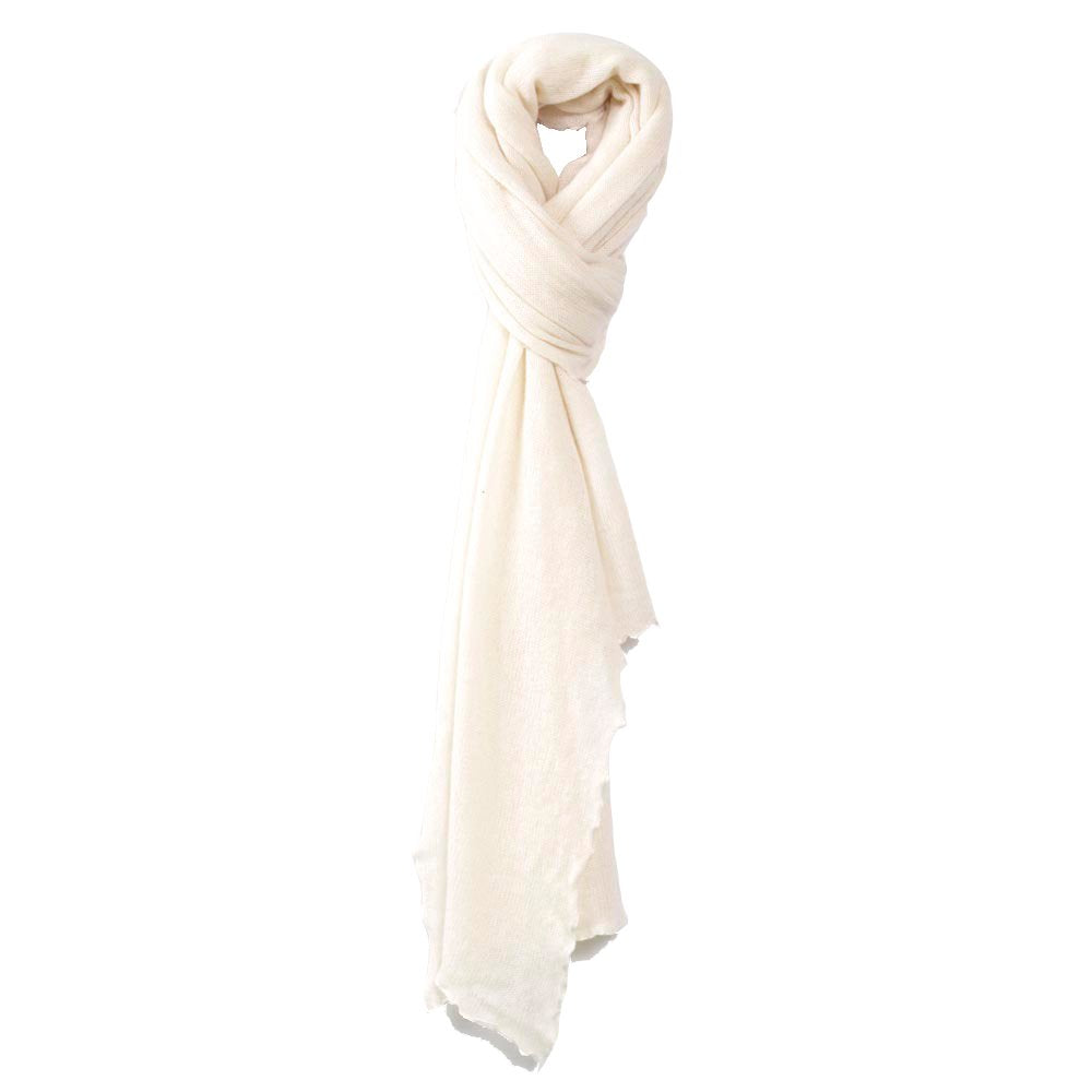 winter white cashmere scarf