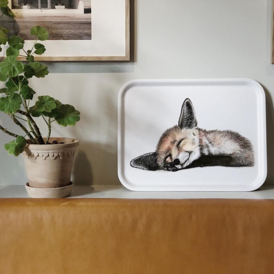 cute fox serving tray