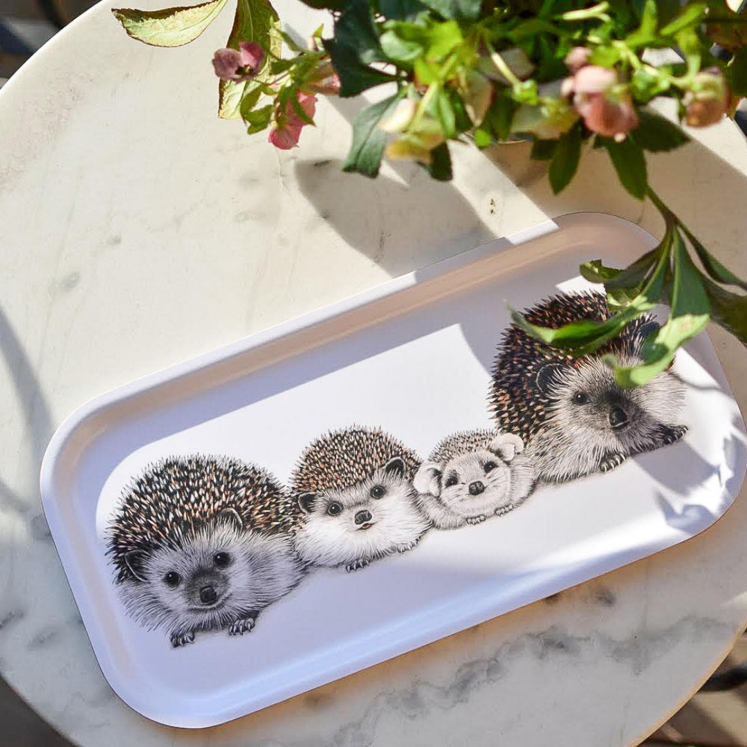 hedgehog cute serving tray