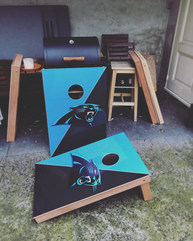 Een Custom Cornhole Set van Wicked Wood Games