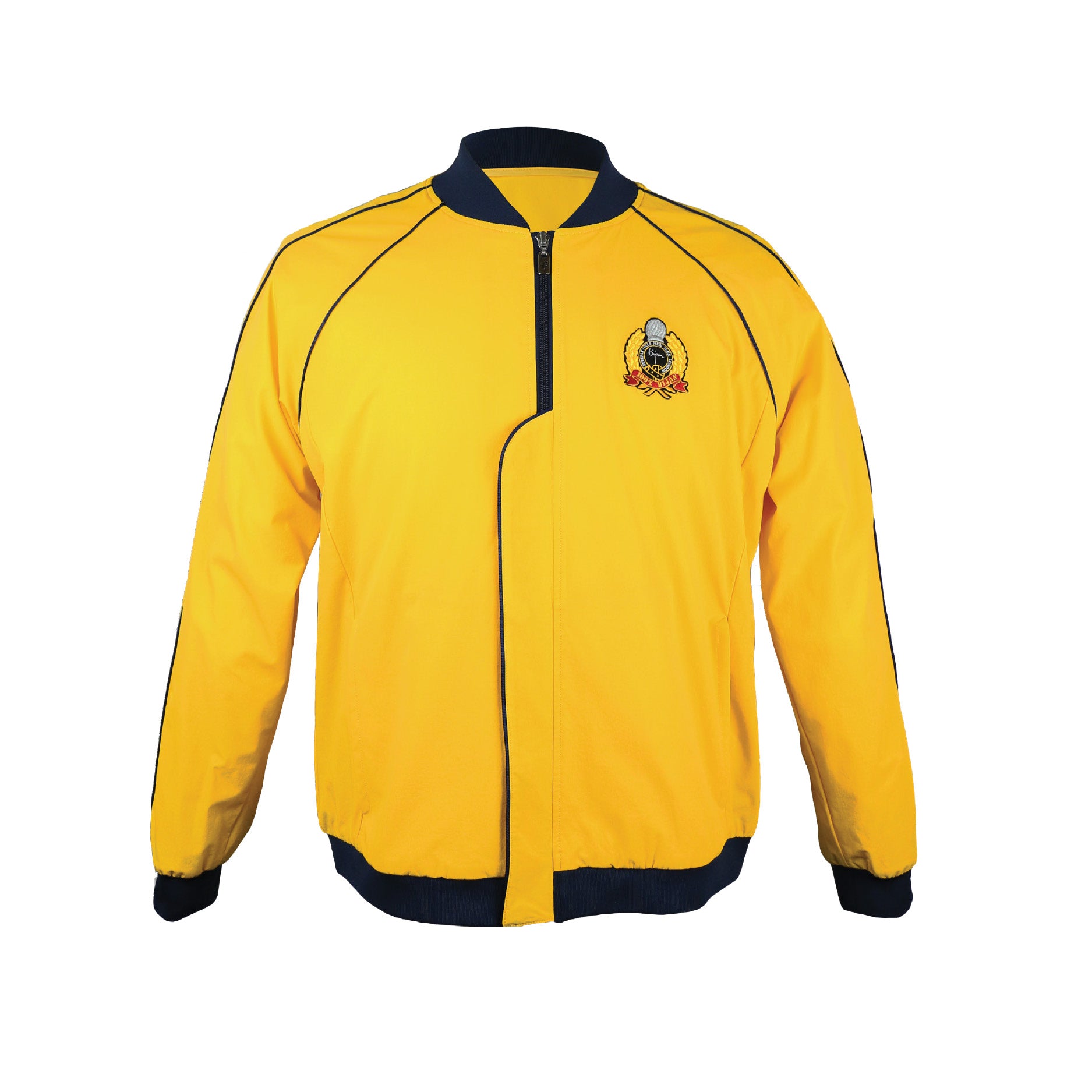 Yellow Bijan Logo Swim Trunk and Jacket Set – House of Bijan