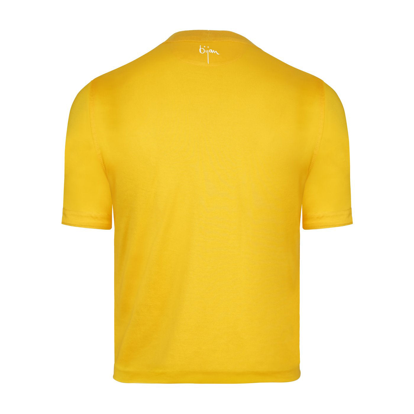 Bijan Yellow with White Crest Short Sleeve T-Shirt – House of Bijan