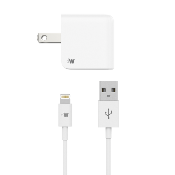 Just Wireless 20w 1-port Usb-c Home Charger With 6' Usb-c To Usb-c Cable -  White : Target