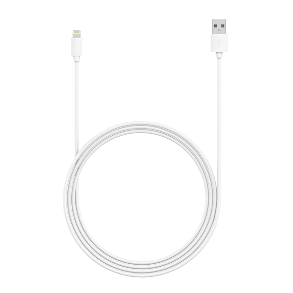 10ft Lightning to USB-C PVC Cable - White Just Wireless
