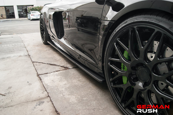 SIDE SPLITTER FOR AUDI R8 2007-2015 IN CARBON FIBER OR FIBERGLASS