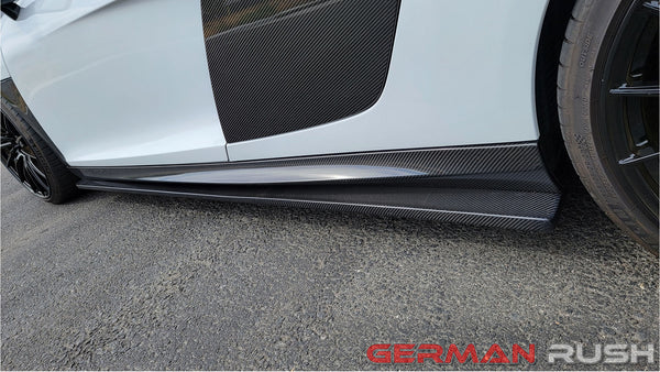 Audi R8 Carbon Fiber Side Splitters by German Rush part GR8CFSSPLT0714