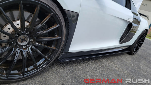 Audi R8 Carbon Fiber Side Splitters by German Rush part GR8CFSSPLT0714
