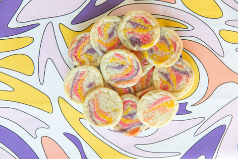 Colorful sugar cookies inspired by Emilio Pucci patterns for Easter