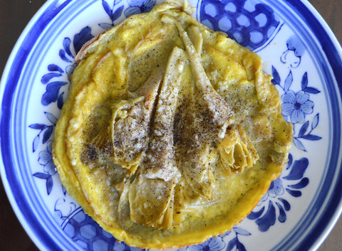 Chefanie Omelet with Artichoke and Pecorino Romano