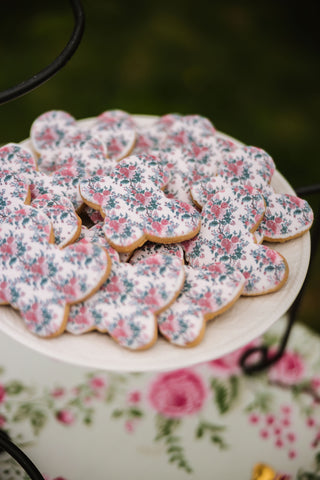 Floral butterfly printed cookies