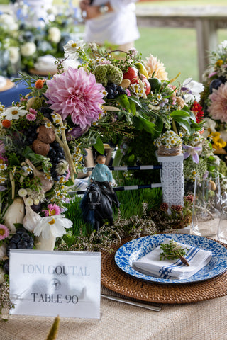 Detail of Sag Harbor Florist Flower and Vegetable Arch at Table Competition