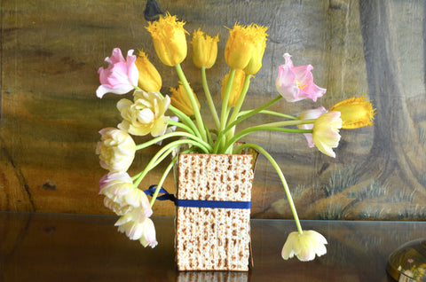 Matzah Flower Vase for Passover Table Decor