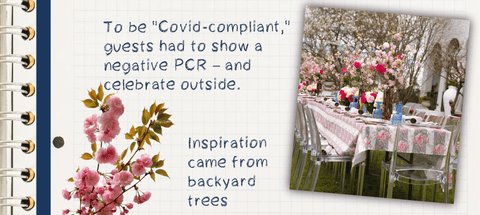 To be "Covid-compliant," guests had to show a negative PCR – and celebrate outside.