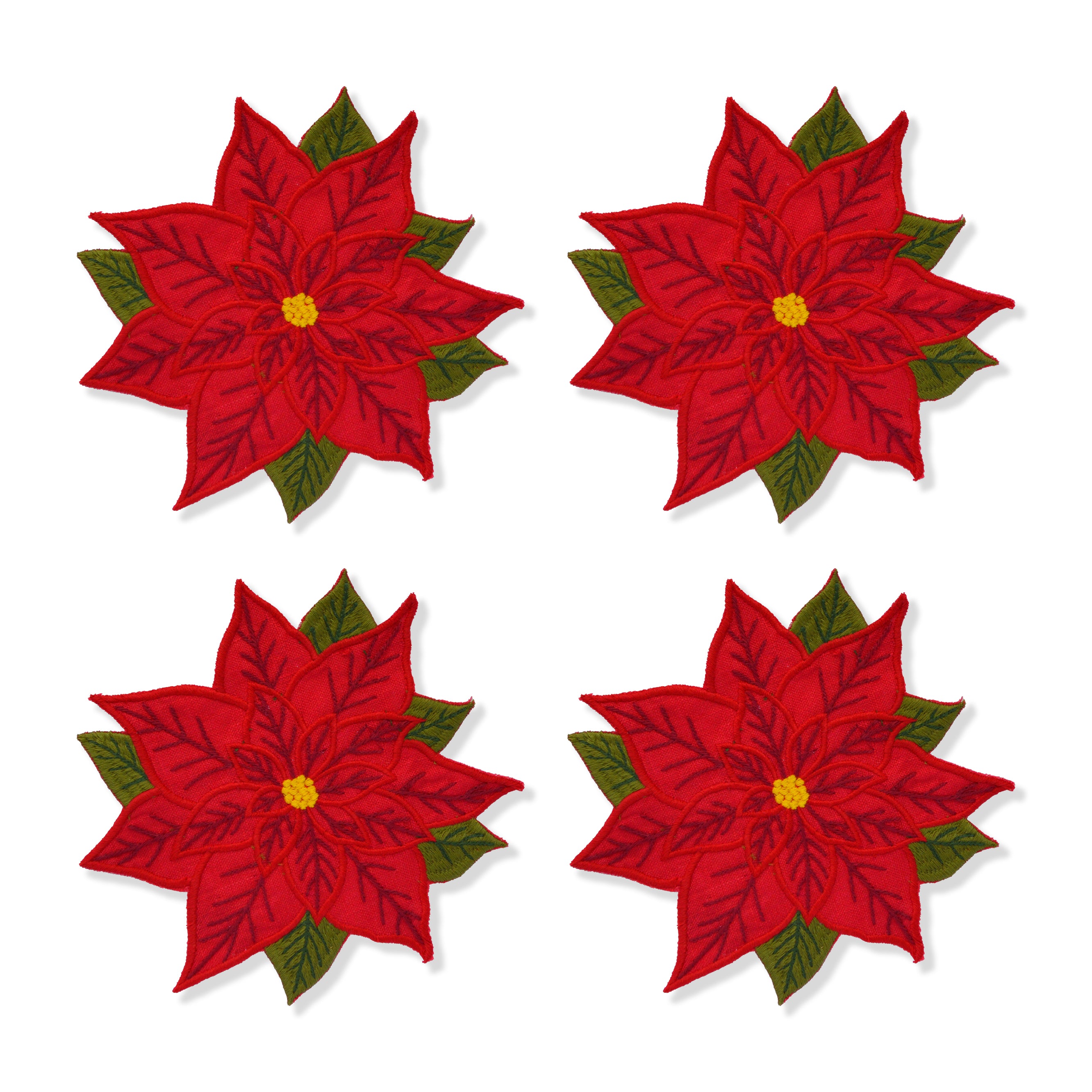 Poinsettia Cocktail Napkins (4)