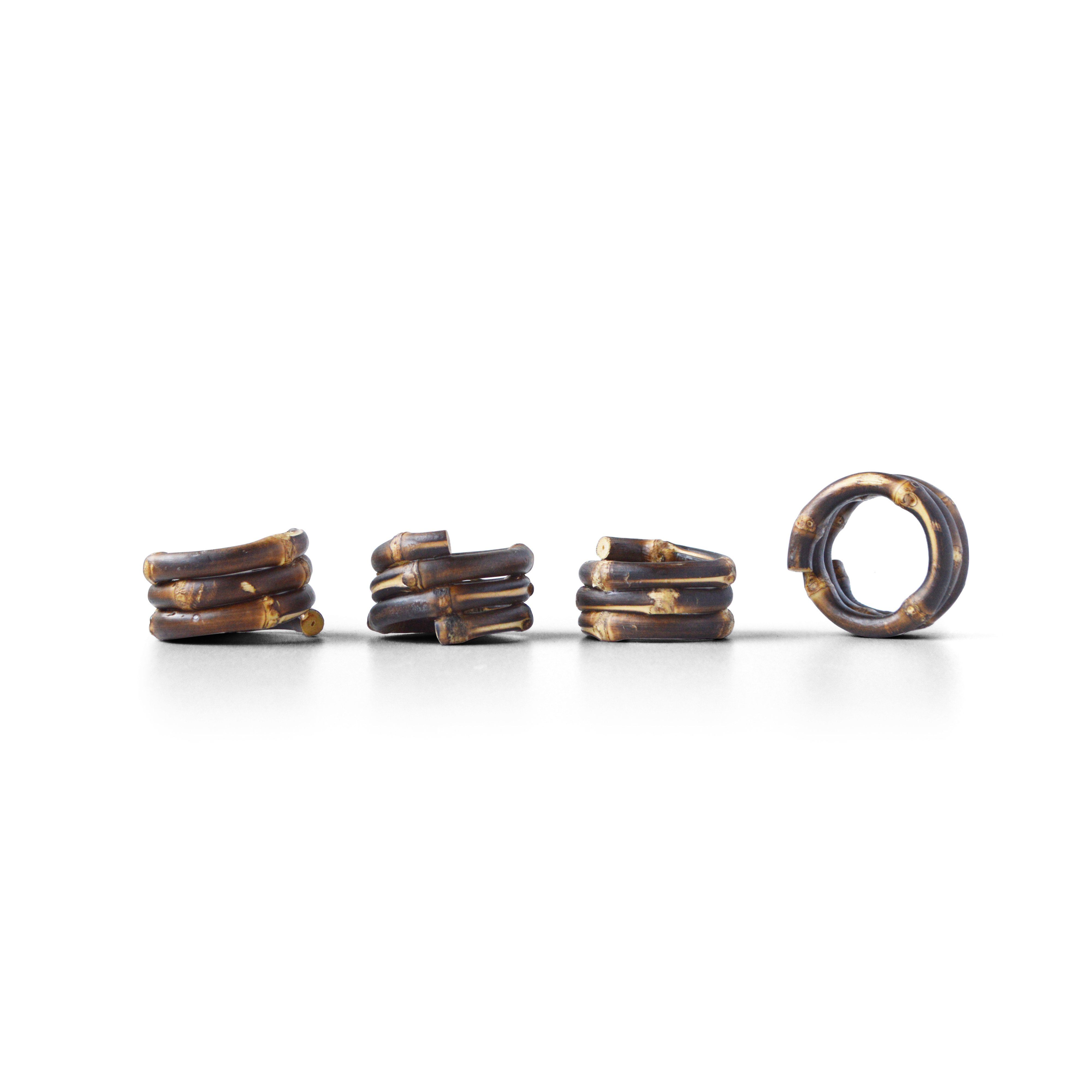 Burnt Bamboo Napkin Rings (4)