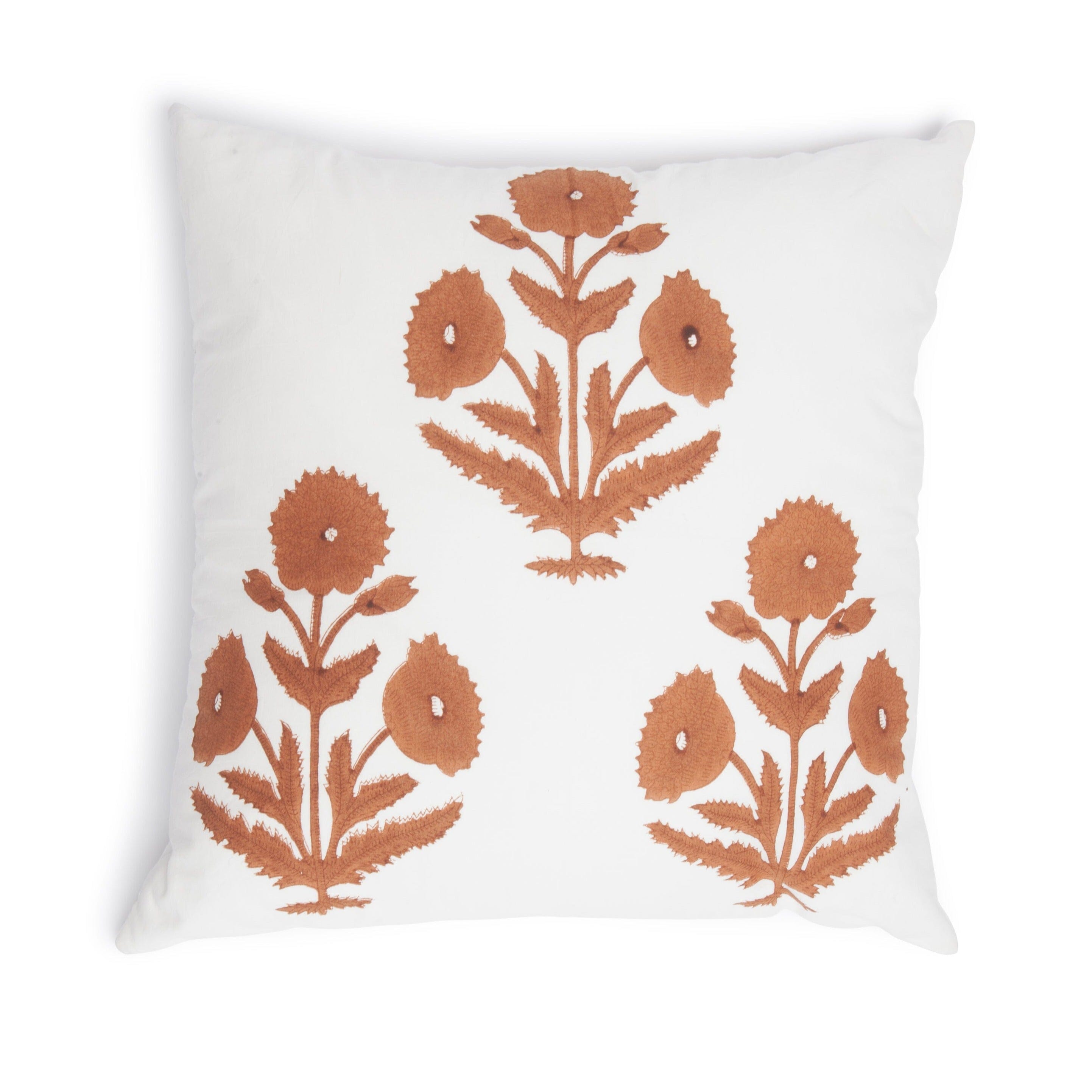 Brown Poppy Pillowcase