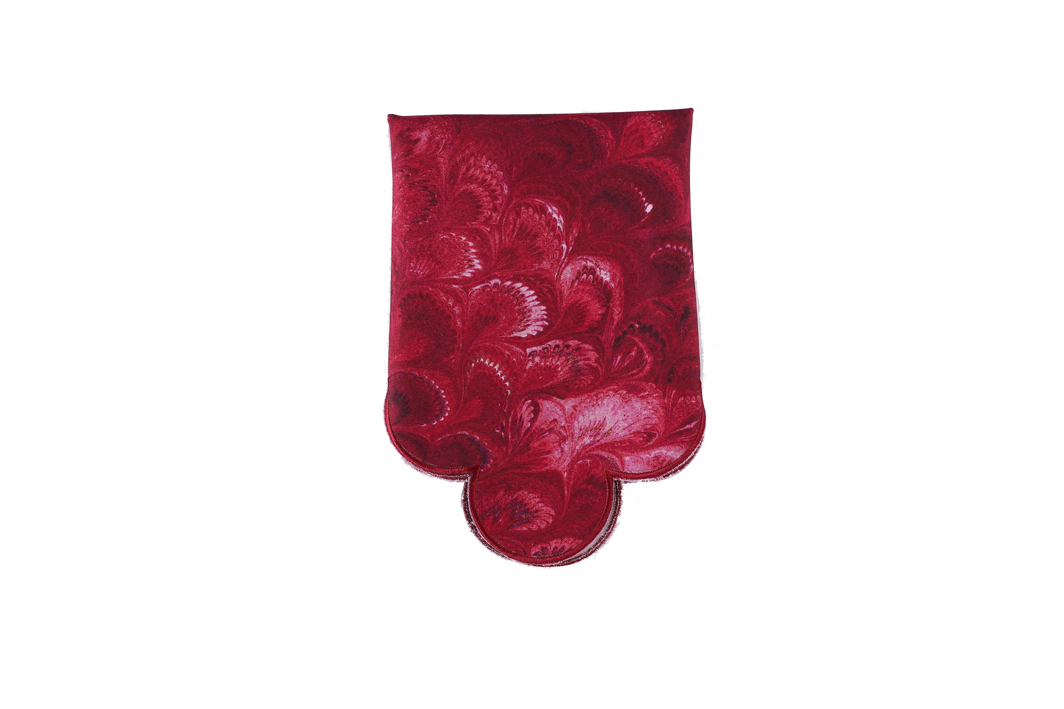 Burgundy Marble Napkins (4)