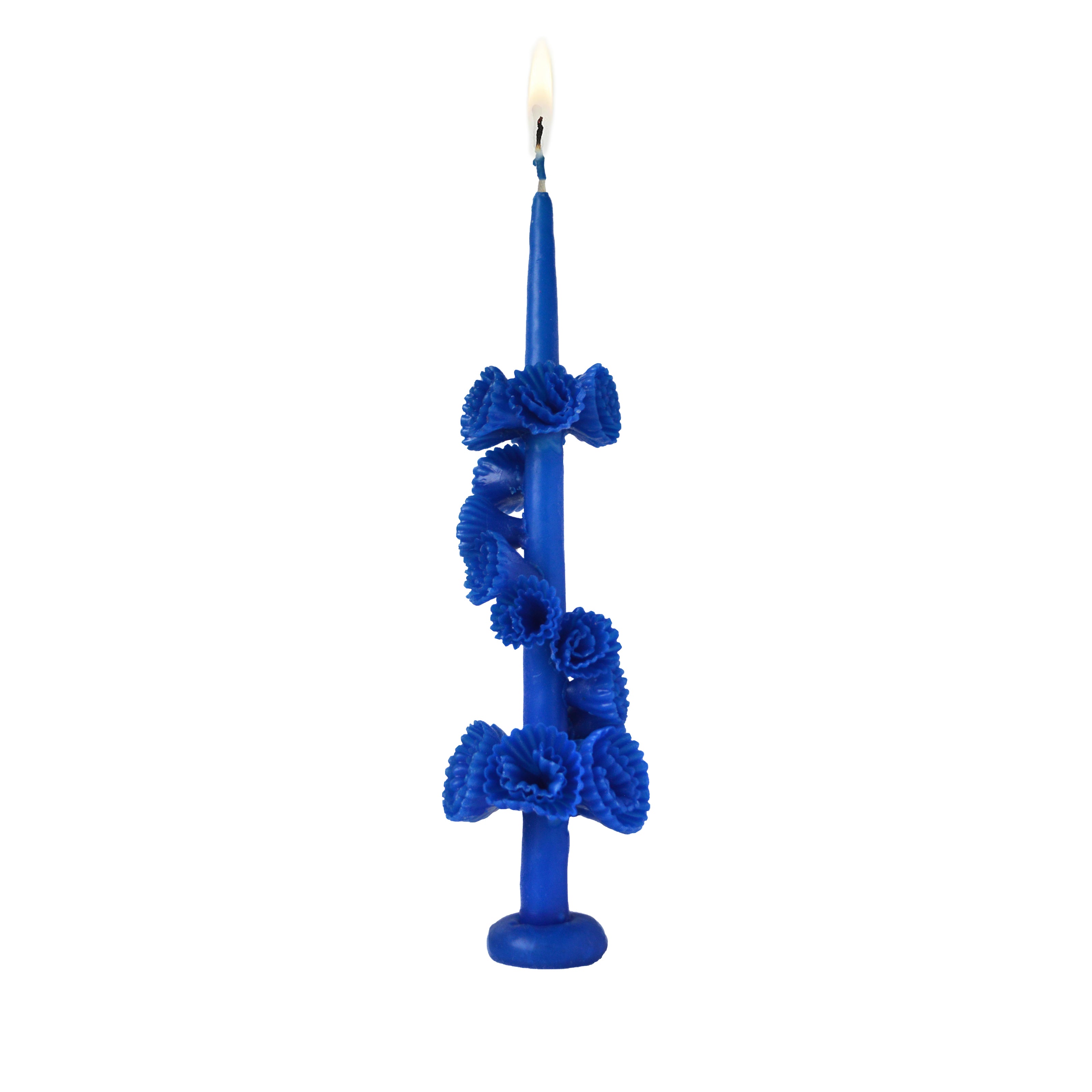 Blue Flower Candle