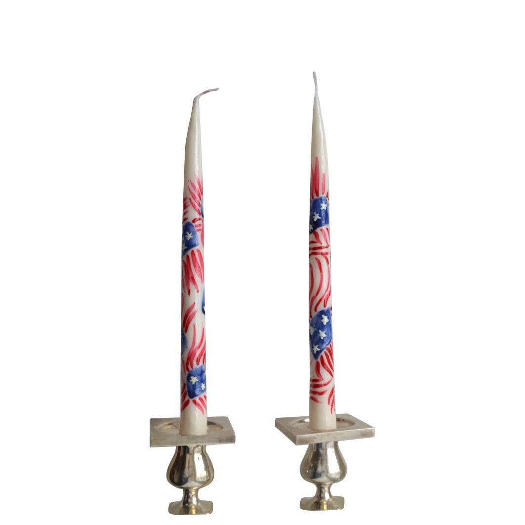 Painted Flag Tapers (2)