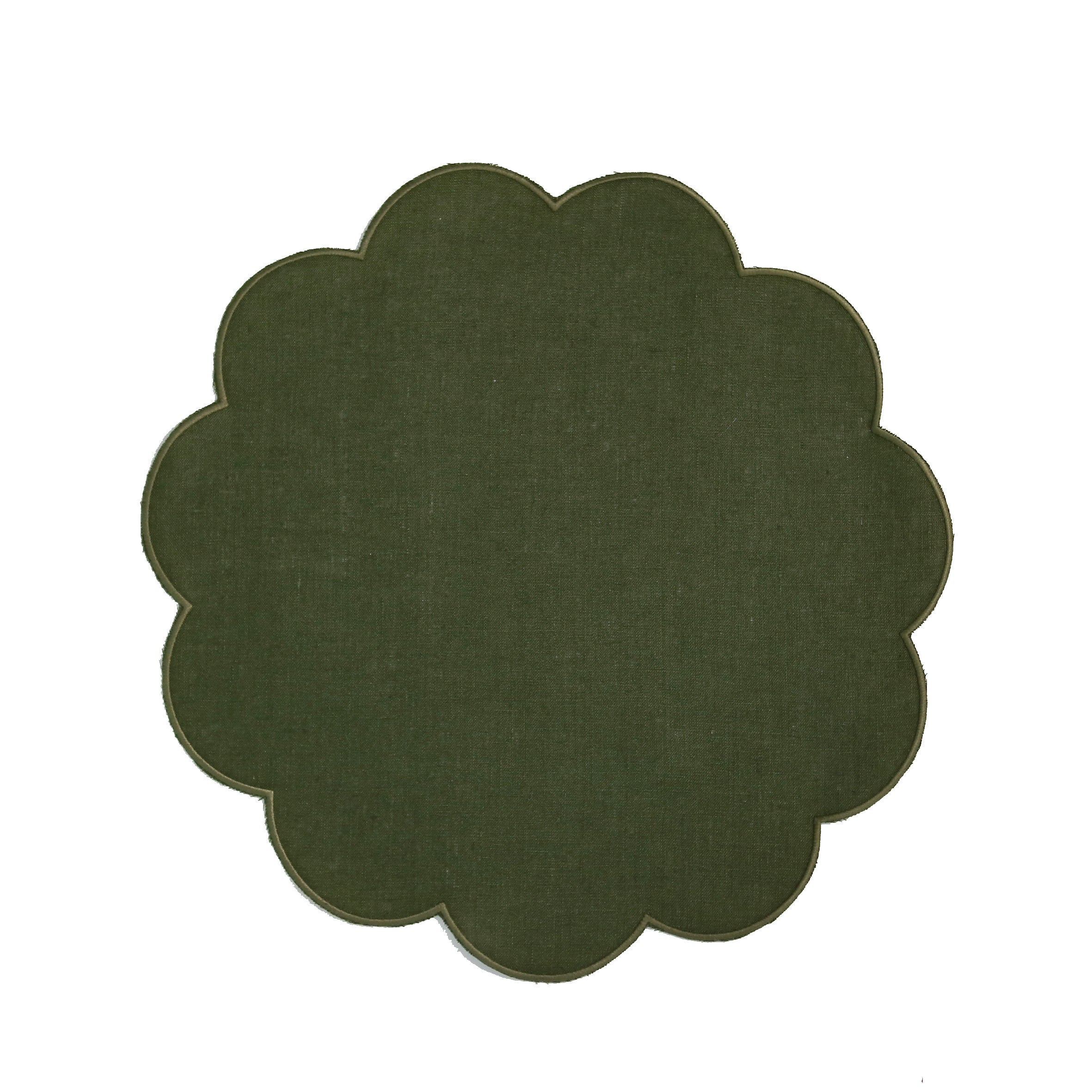 Green Scalloped Placemat