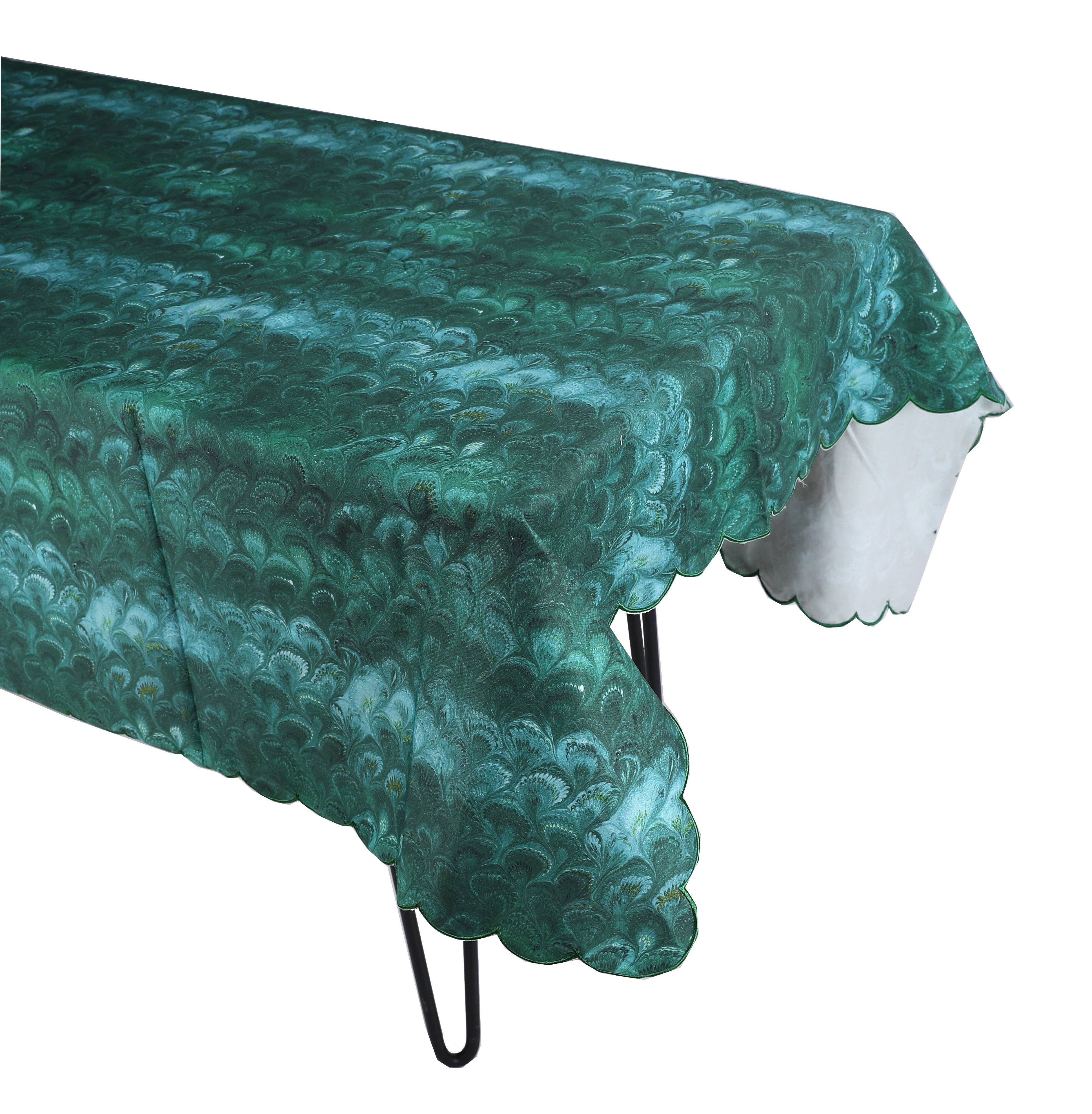 Green Marble Tablecloth