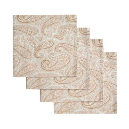 Creamy Paisley Napkins (4)