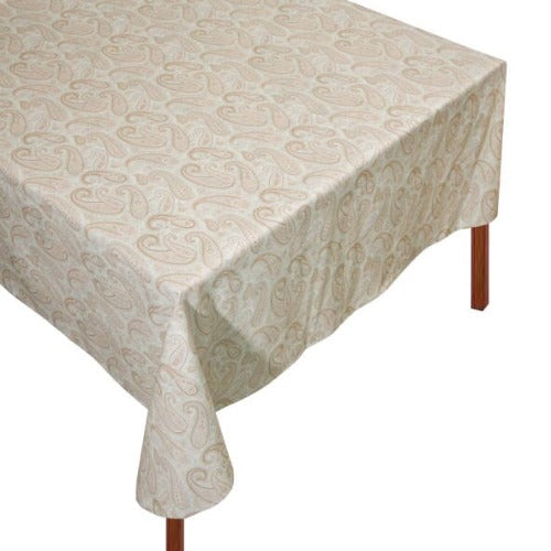 Creamy Paisley Tablecloth