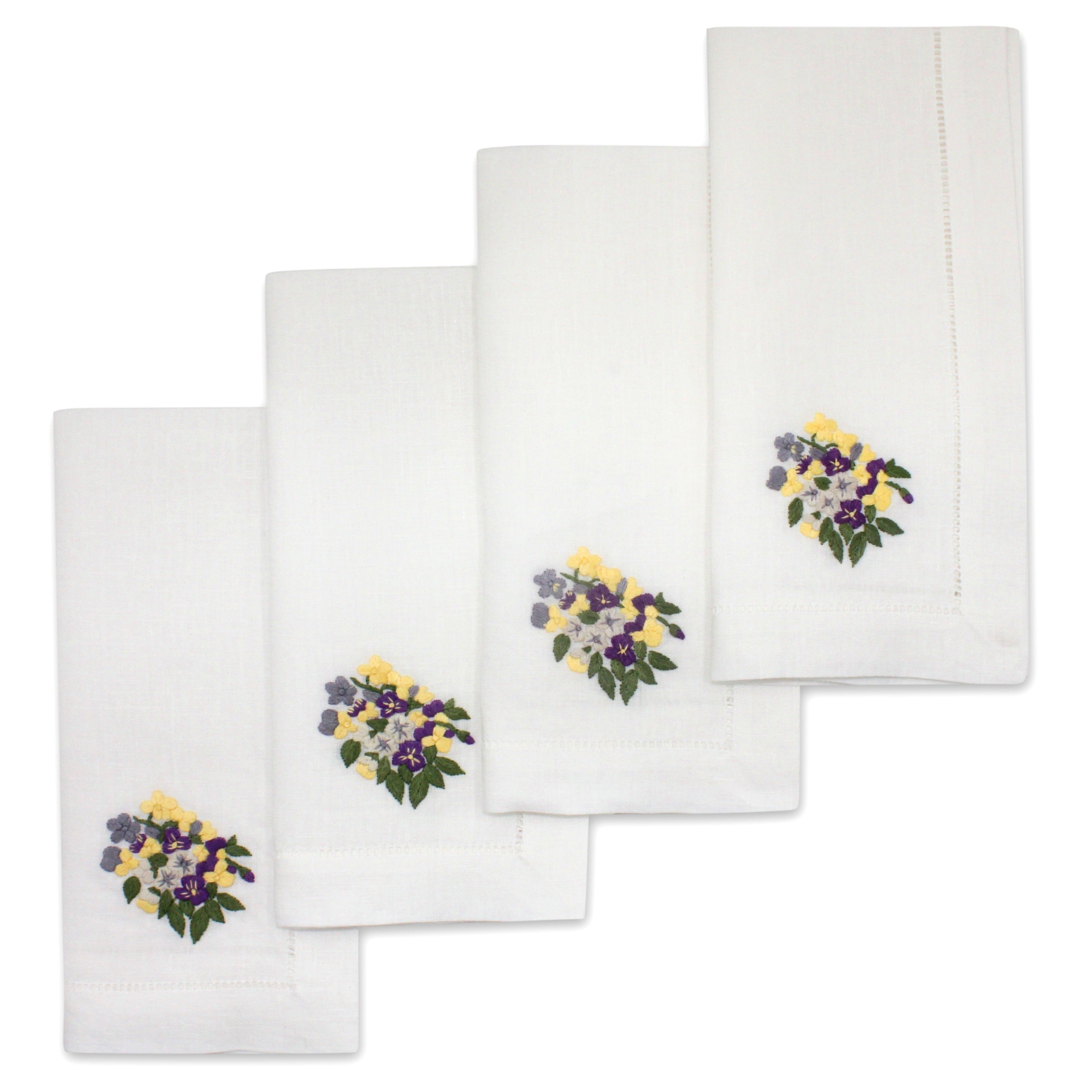 Pansy Dinner Napkins (4)