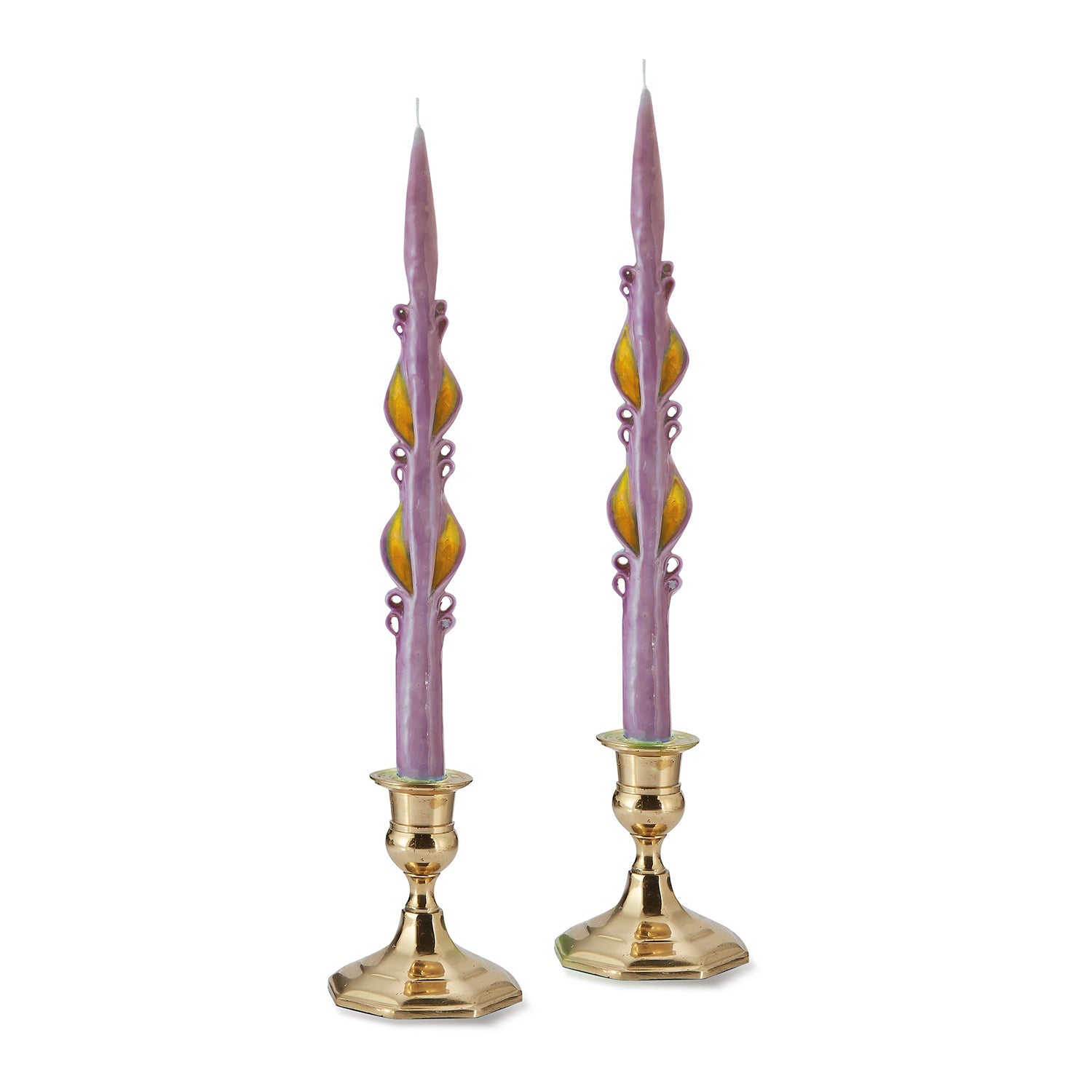 Purple Spring Baroque Tapers (2)