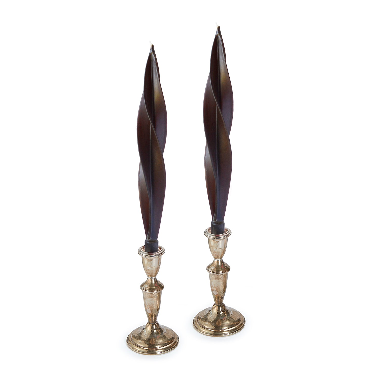 Brown Feather Candles (2)