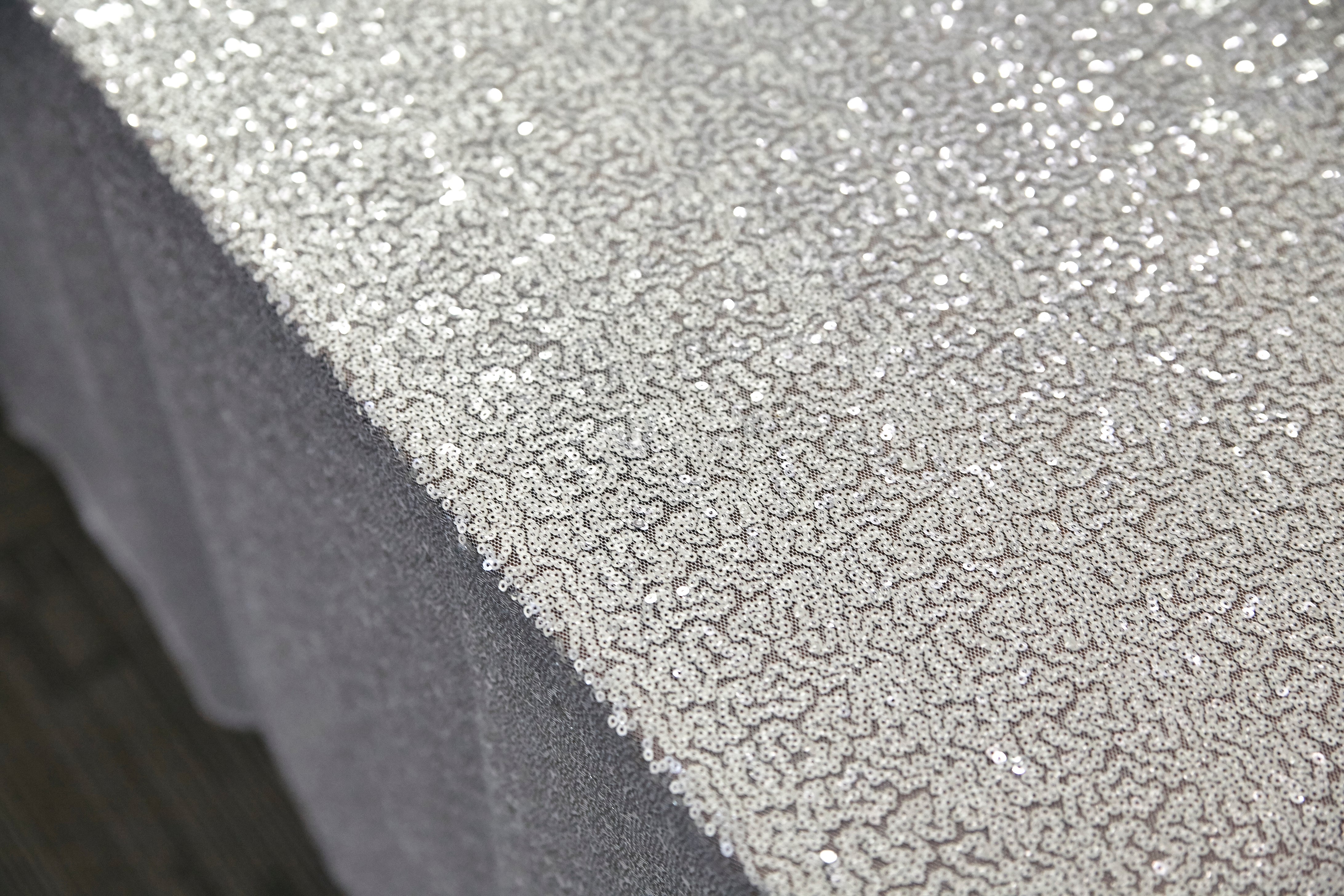 Silver Sequin Tablecloth