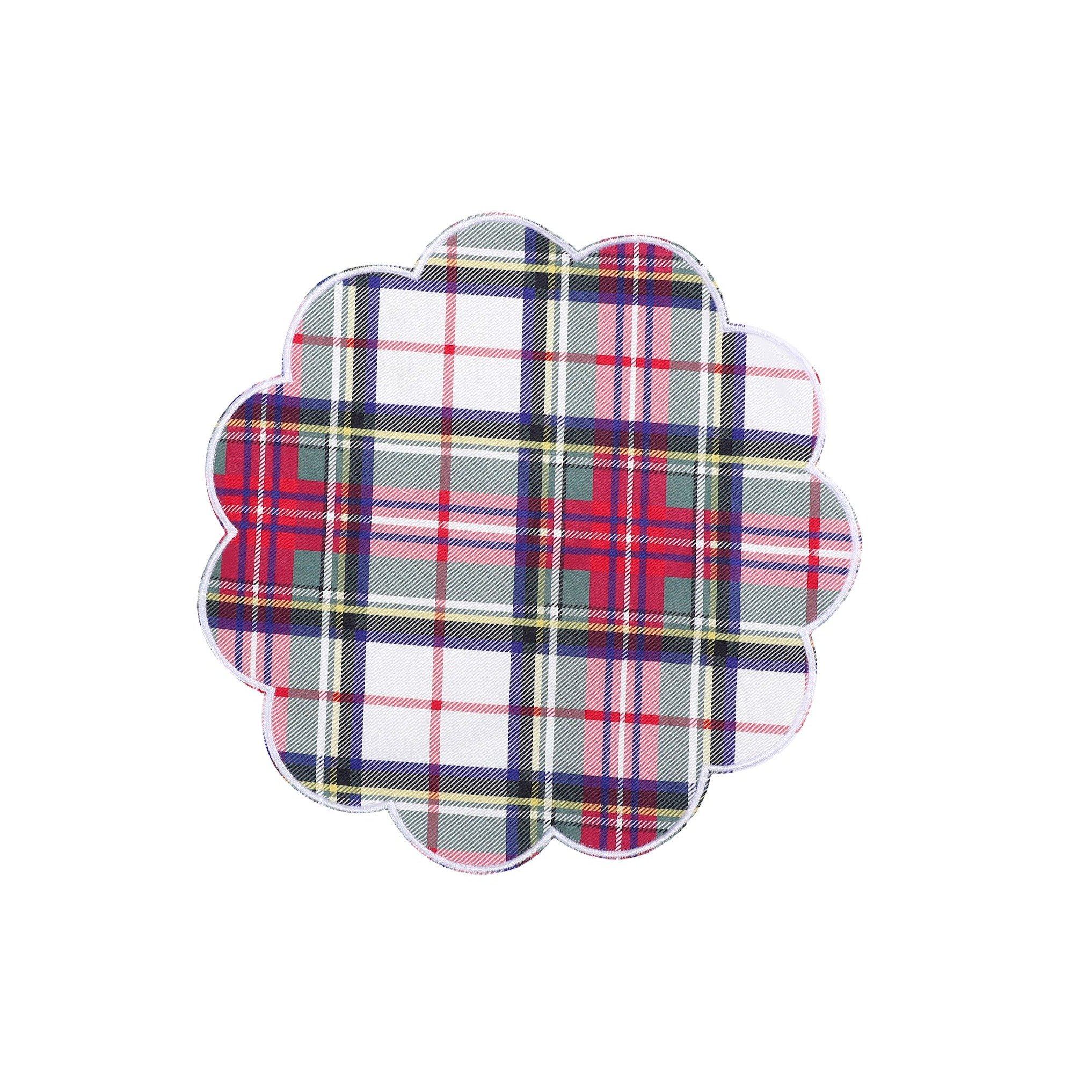 White Plaid Placemats (4)