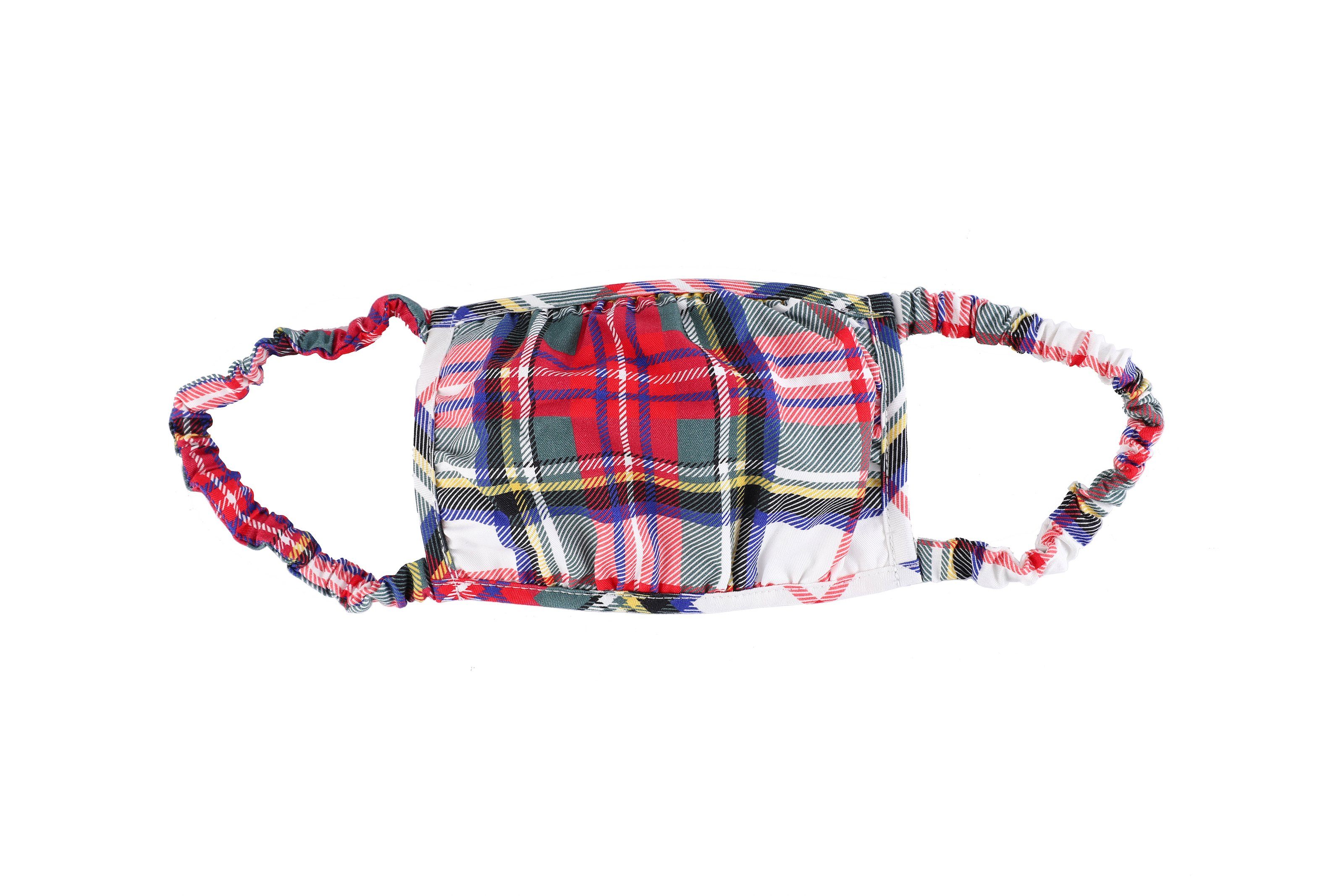 White Plaid Mask