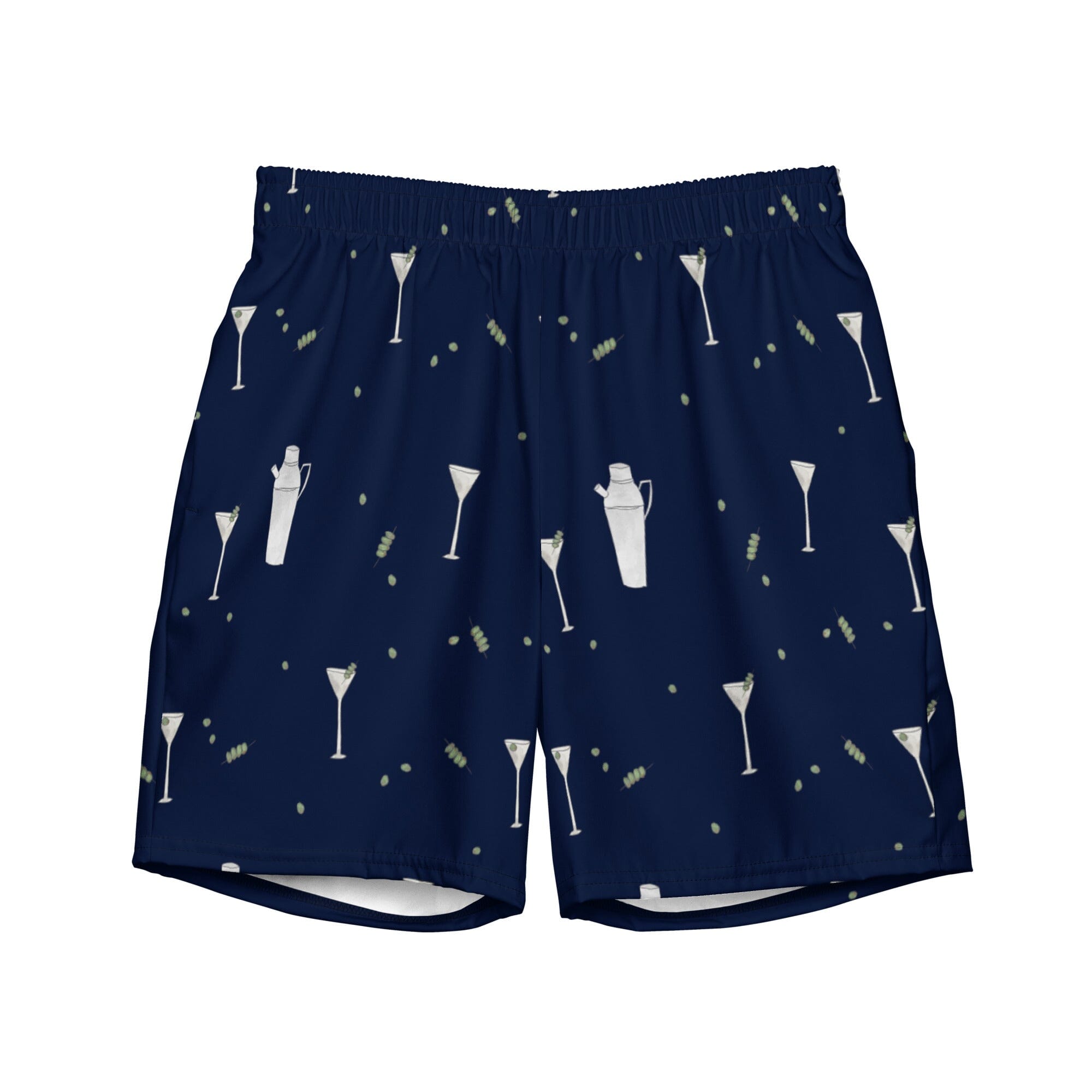 Navy Martini Swim Trunks