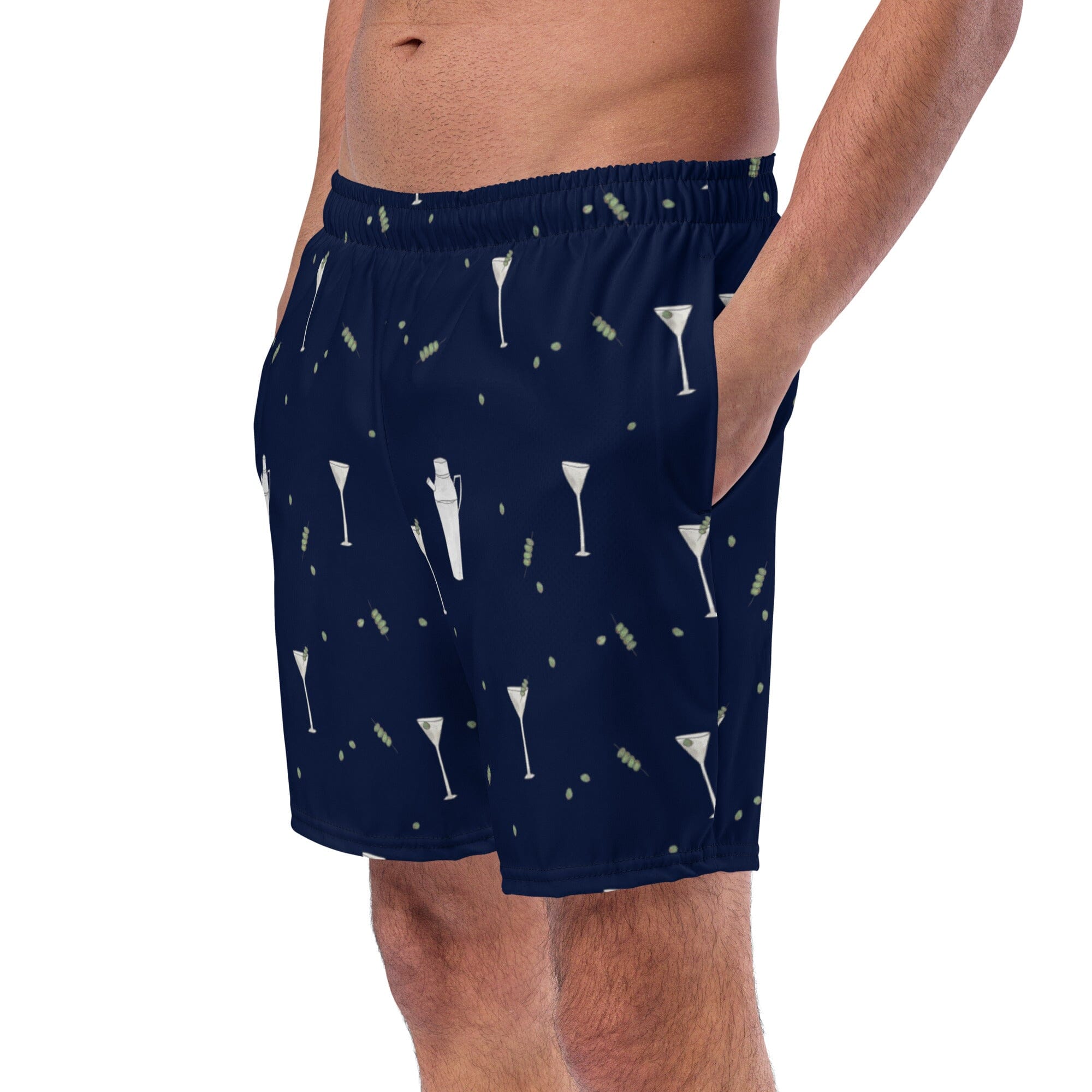 Navy Martini Swim Trunks