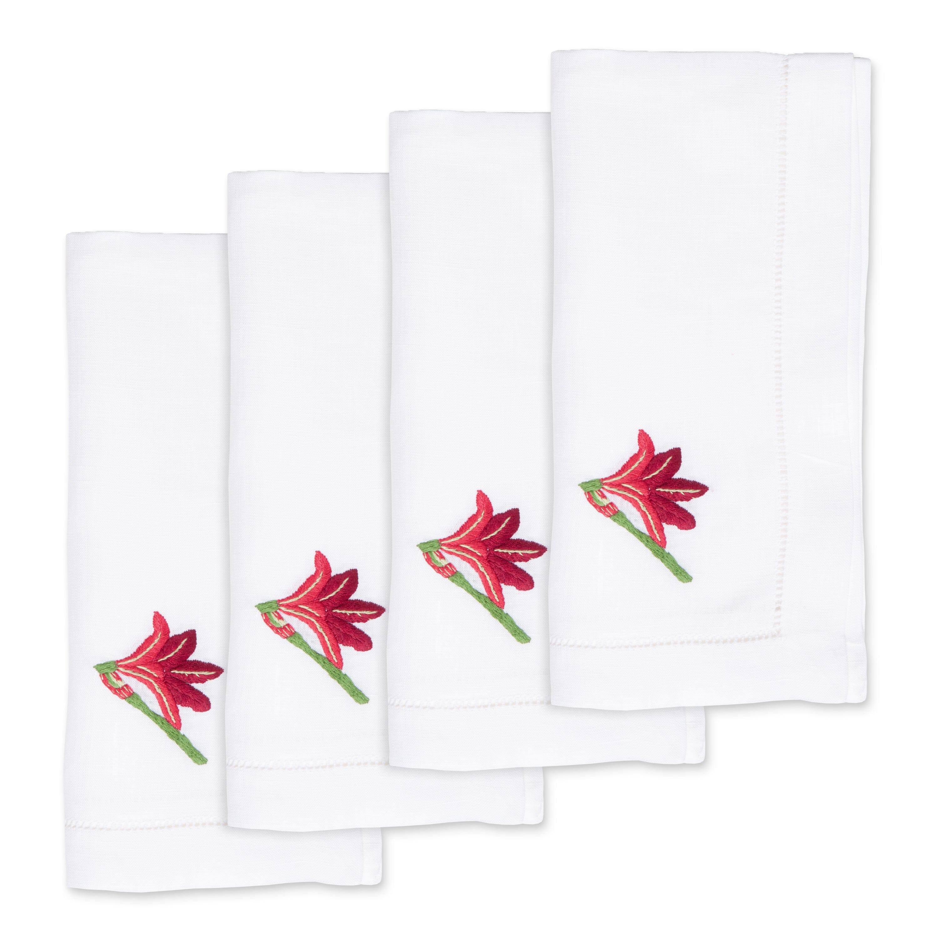 Amaryllis Dinner Napkins (4)