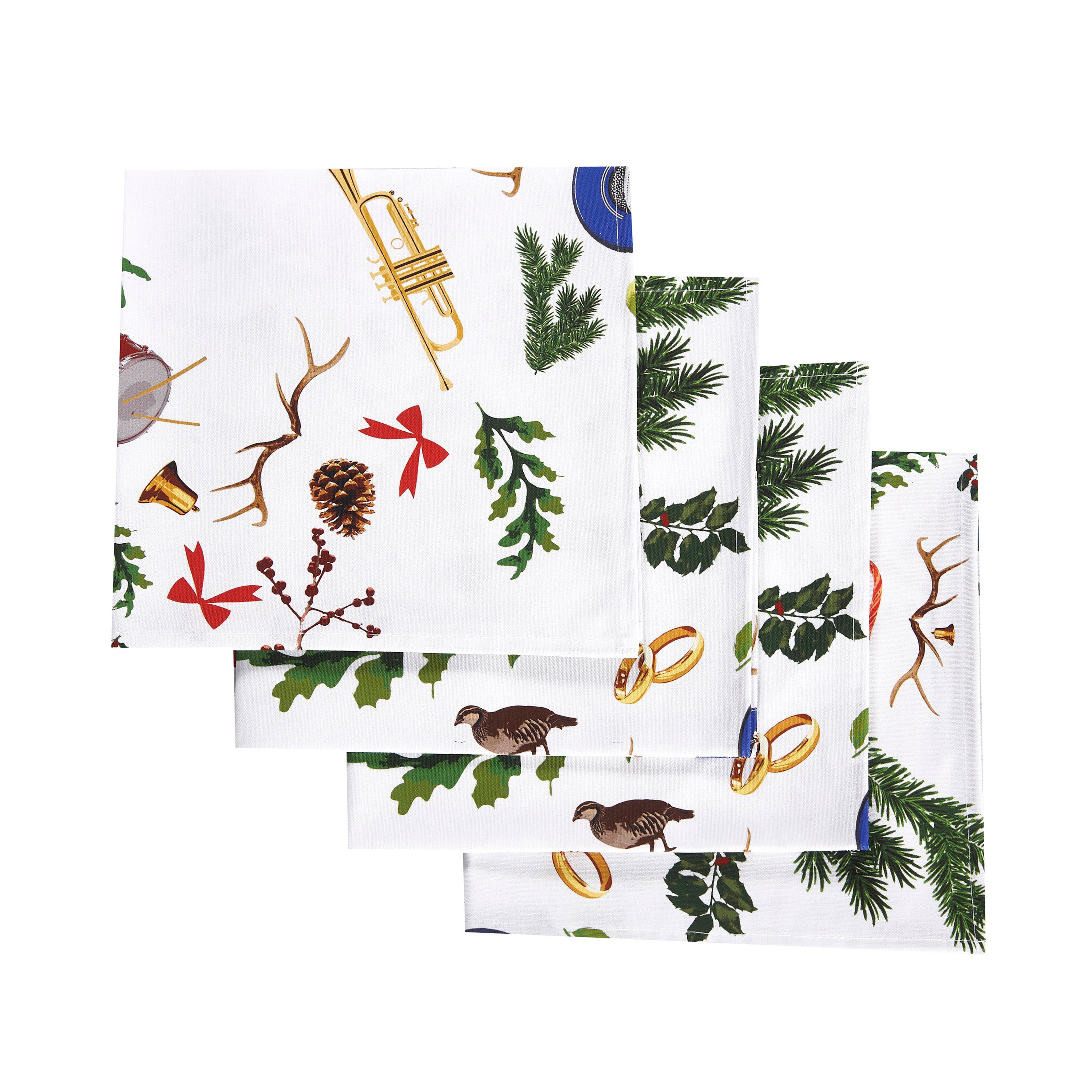 Christmas Trumpet Napkins (4)