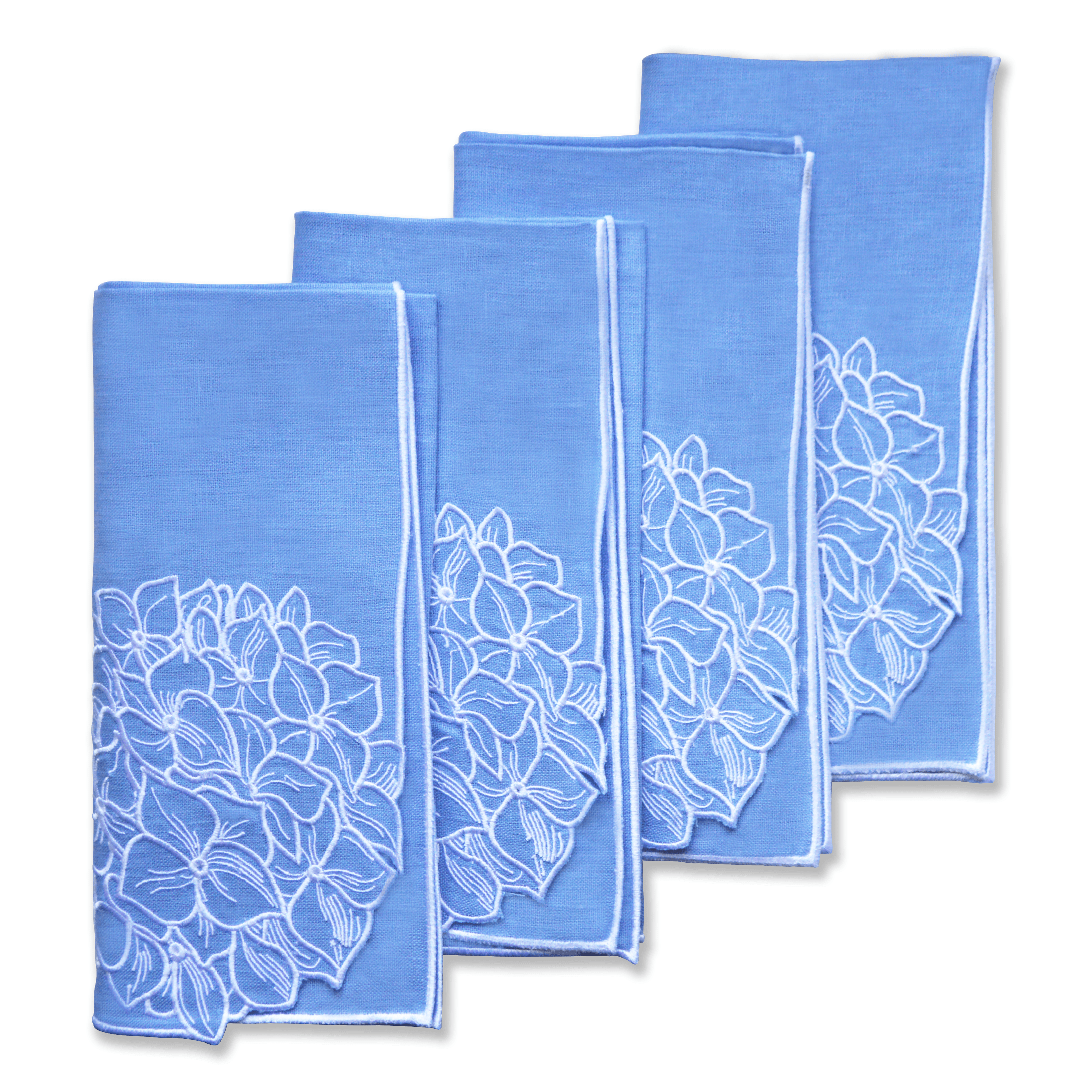 Hydrangea Linen Dinner Napkins (4)