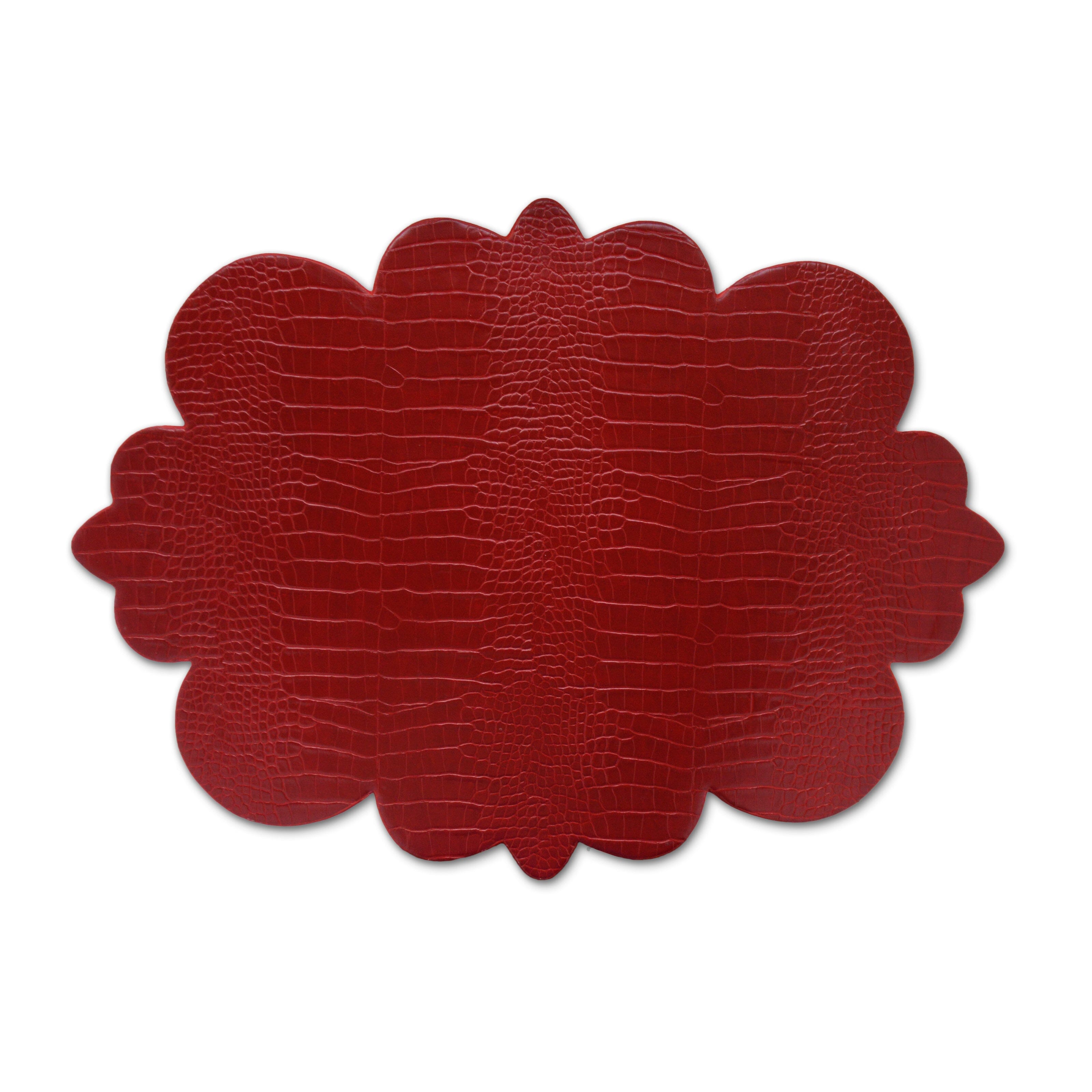 Red Curly Embossed Placemat