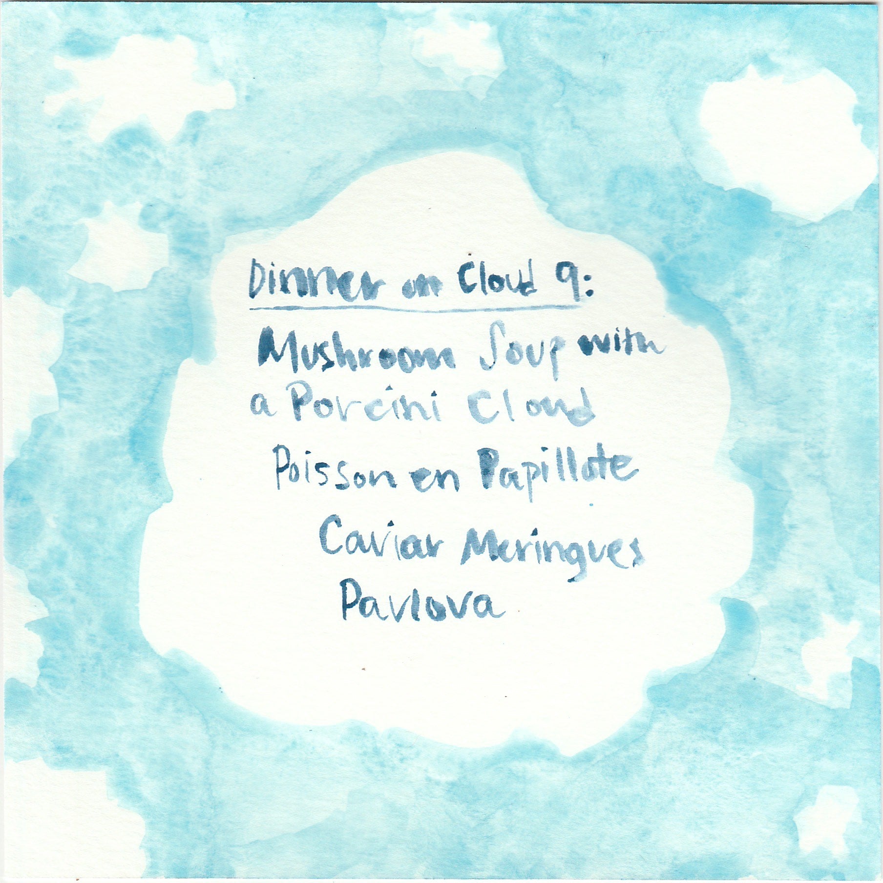 Chefanie Painted Cloud Menu